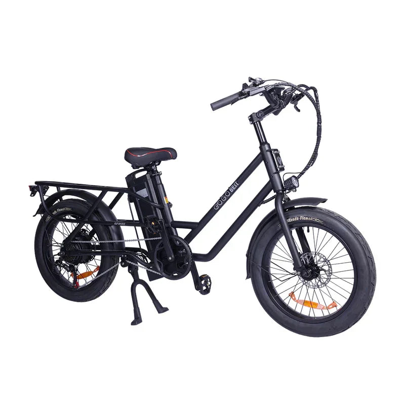 Black electric bike on a white background