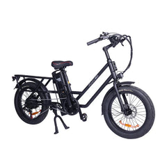Black electric bike on a white background