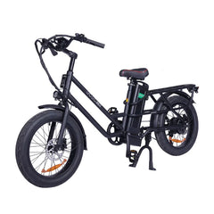 Black electric bike on a white background