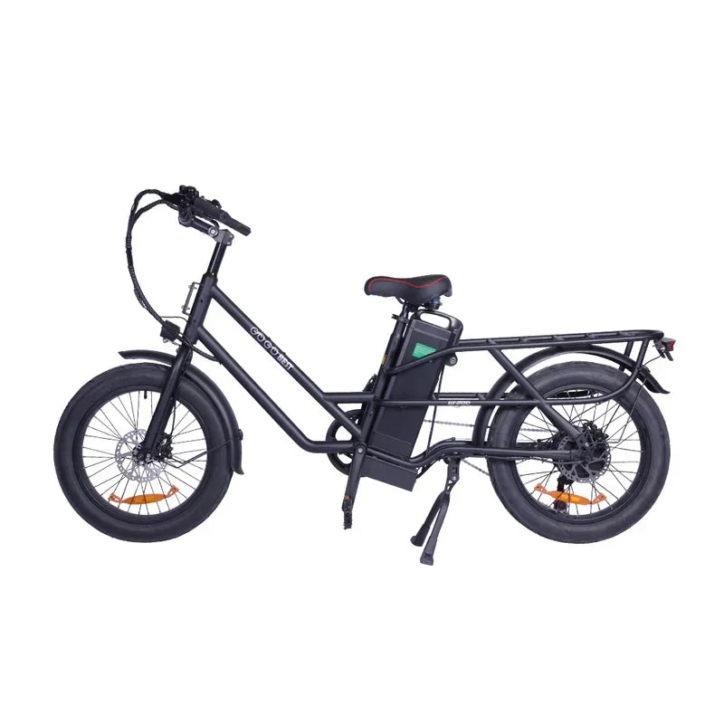 Black electric bike on a white background