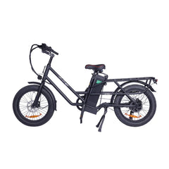 Black electric bike on a white background