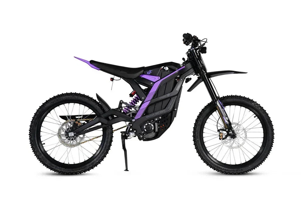 Black and purple -79BIKE Falcon Pro Electric Dirt Bicycle on a white background