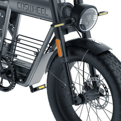 Close-up of a Coswheel electric bike on a white background
