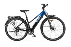 Blue and black Cyrusher Asuka Trekking Electric Bike on a white background