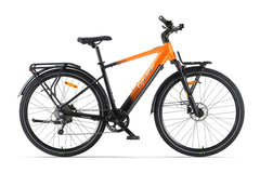 Orange and black Cyrusher Voyage Trekking Electric Bike on a white background