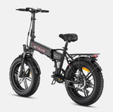 Black - Engwe EP-2 Boost Electric Bike with visible brand name on a white background