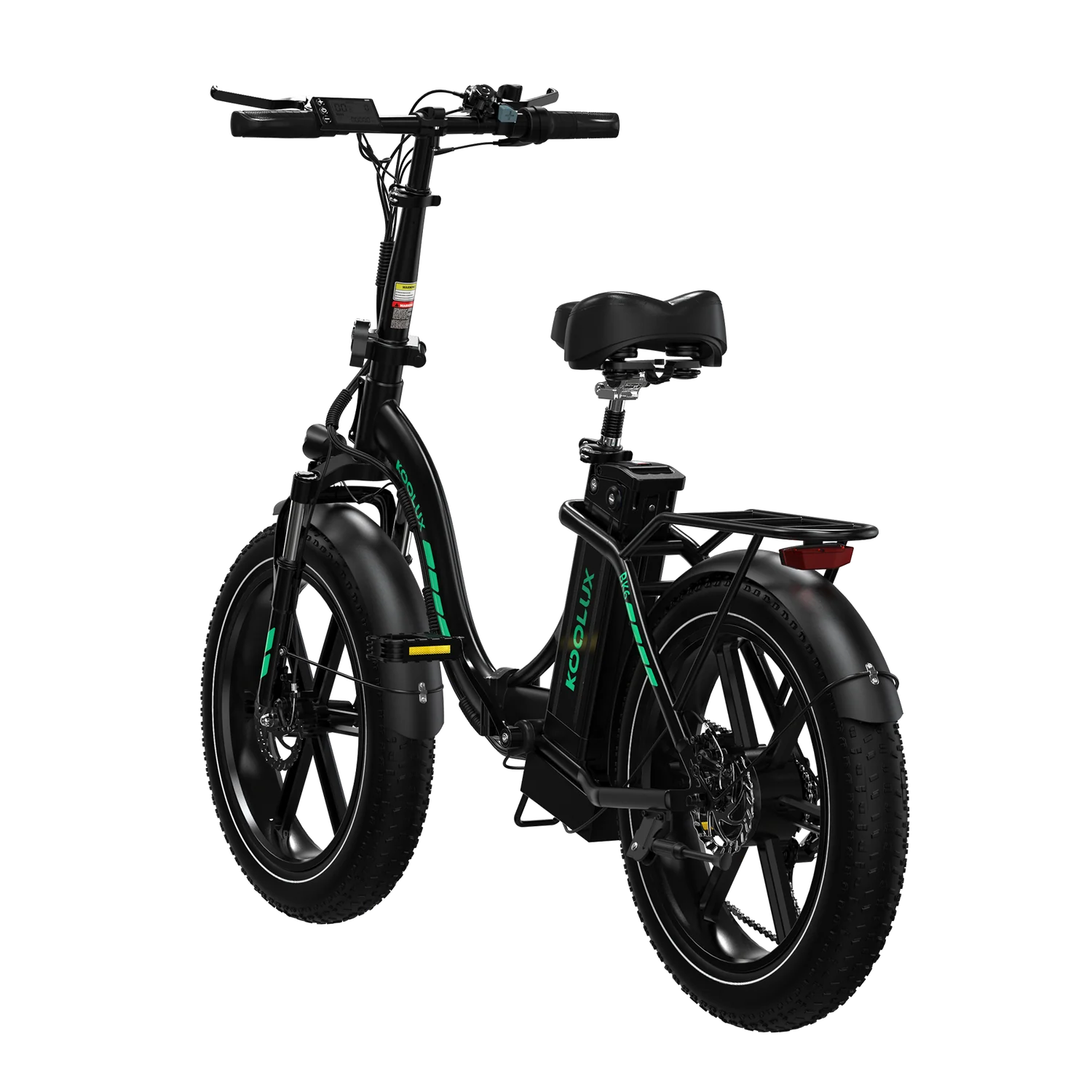 Black KOOLUX BK6S 4.0 Folding Electric Motorcycle with visible branding on a white background