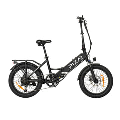 PIXAR WIND1 Foldable Electric Bike in black with 'PIXAR' branding on a white background
