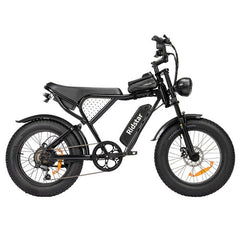 Black Ridstar Q20 Mini Electric Bike with 'Ridstar' branding on a white background