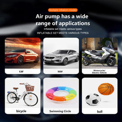 Wireless Air Pump 150psi Touch Screen/Key Portable Electric Tire Inflator For Car Bicycle Motorcycle Mini Air Compressor Injecto