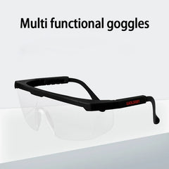 1 Pair of Splash Proof and Dust-Proof Neutral PC Lens Bicycle Goggles, Impact Resistant Welding Riding Decorative Glasses
