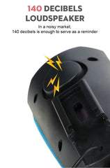 Sort cykellygte USB LED vandtæt med horn mountainbike mørk nat udendørs ridning forlygte