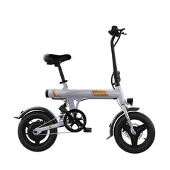 Small VARUN C14-1 Compact Folding Electric Bike on a white background