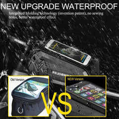 NEWBOLER Bicycle Bag Waterproof Touch Screen Cycling Bag Top Front Tube Frame MTB Road Bike Bag 7.2 Phone Case Bike Accessories - Pogo Cycles