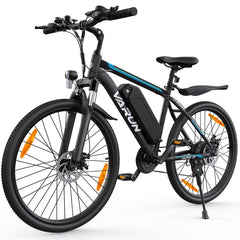 VARUN M26-2 Electric bicycle in black with visible branding on a white background - Pogo Cycles, Ireland