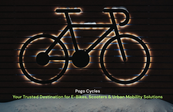 Illuminated bicycle outline sign on wooden wall, evening urban setting