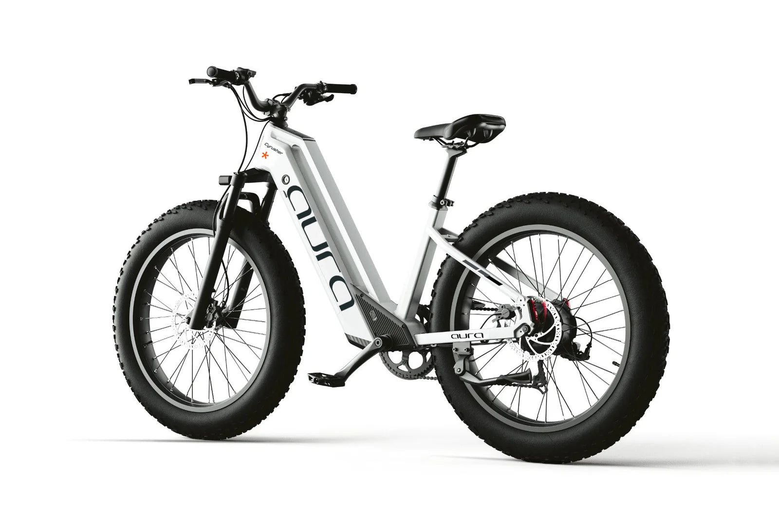 Cyrusher Aura Step-Through Electric Bike in white background - Pogo Cycles, Ireland