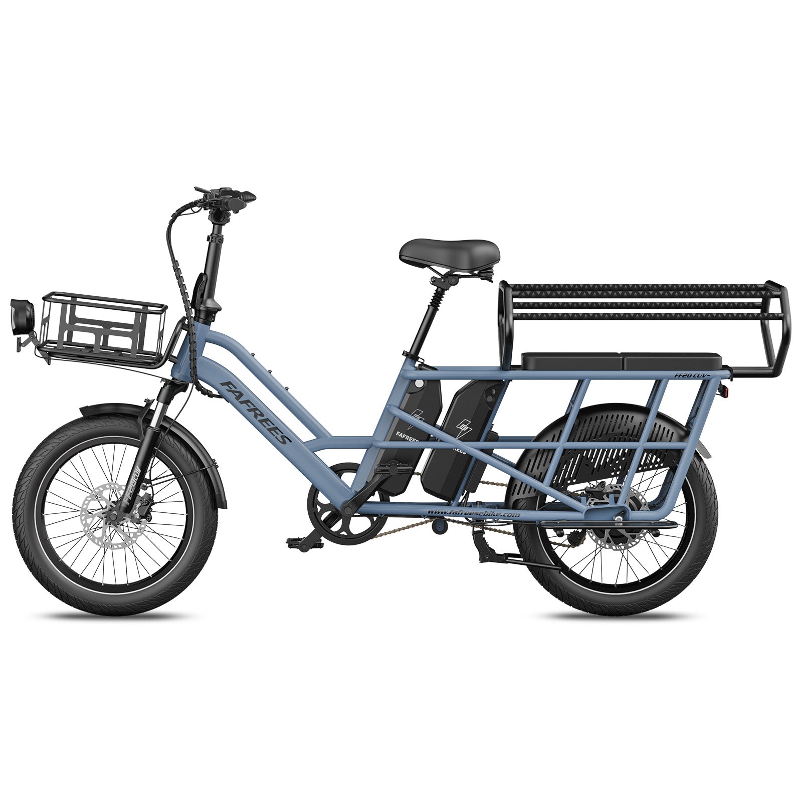 Fafrees FF20 CUV Cargo bike with black accessories on a white background
