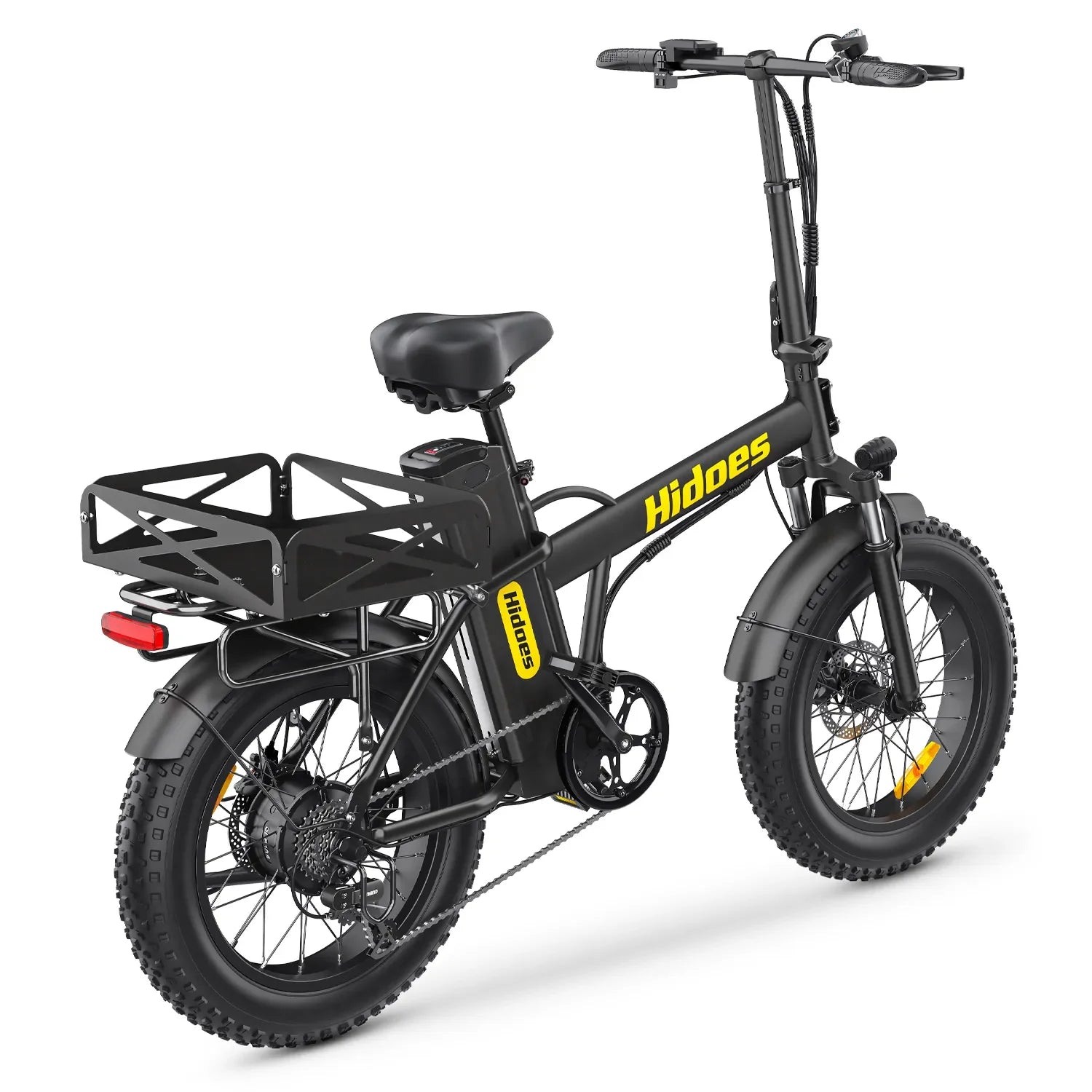 Black Hidoes F3 Pro Electric Bicycle with a visible brand logo on a white background