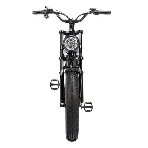 Black Ridstar Q20 Mini Electric Bike with detailed design on a white background