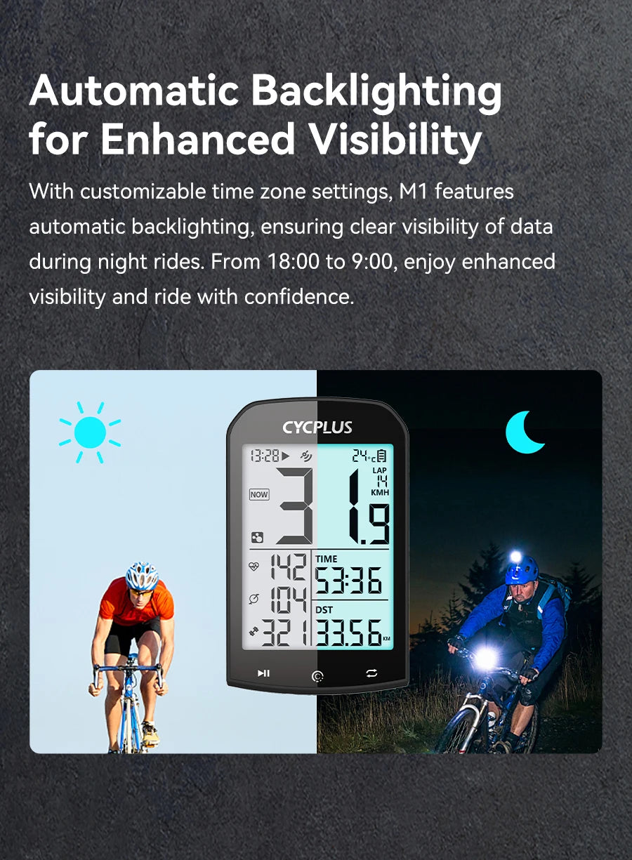 CYCPLUS M1 GPS Bicycle Computer Cycling Speedometer - Pogo Cycles