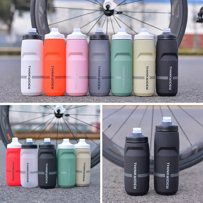 ThinkRider 620ml/750ml Bicycle Bottle MTB Road Bike Water Bottle Outdoor Sports Plastic Portable Large Capacity Drink Cycling