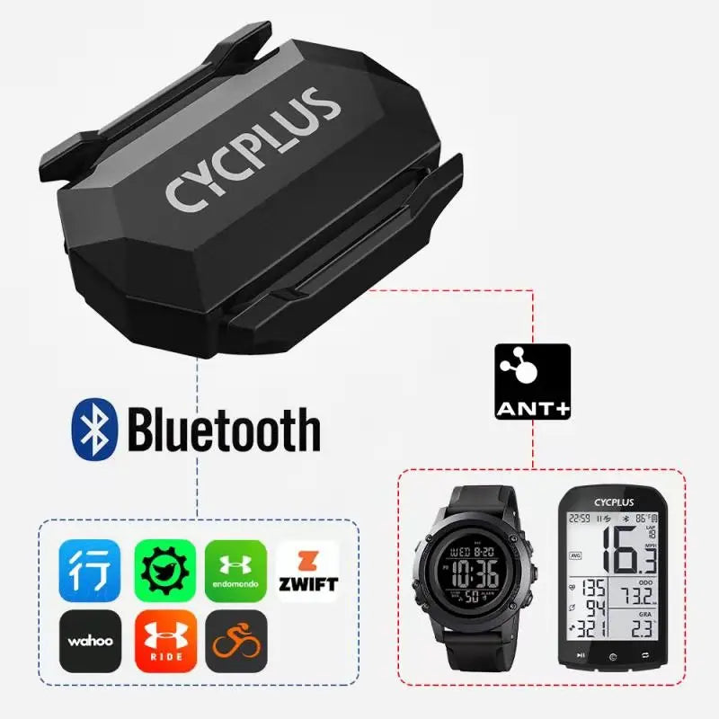 CYCPLUS Cadence Speed Dual Sensor Cycling Bicycle Accessories ANT+ BLE 5.0 Speedometer for XOSS Strava Bike Computer