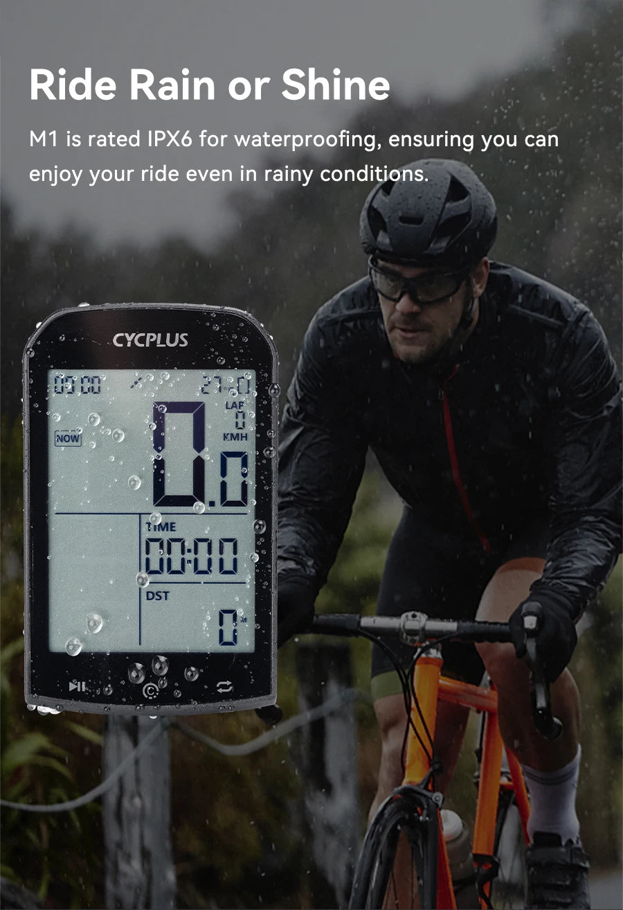 CYCPLUS M1 GPS Bicycle Computer Cycling Speedometer Bluetooth 5.0 ANT+ Ciclismo Speed Meter for Garmin Zwift Bike Accessories