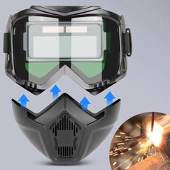 Head-Mounted Automatic Light-Changing Welding Helmet Detachable Adjustable Band Split Type Breathable Mask