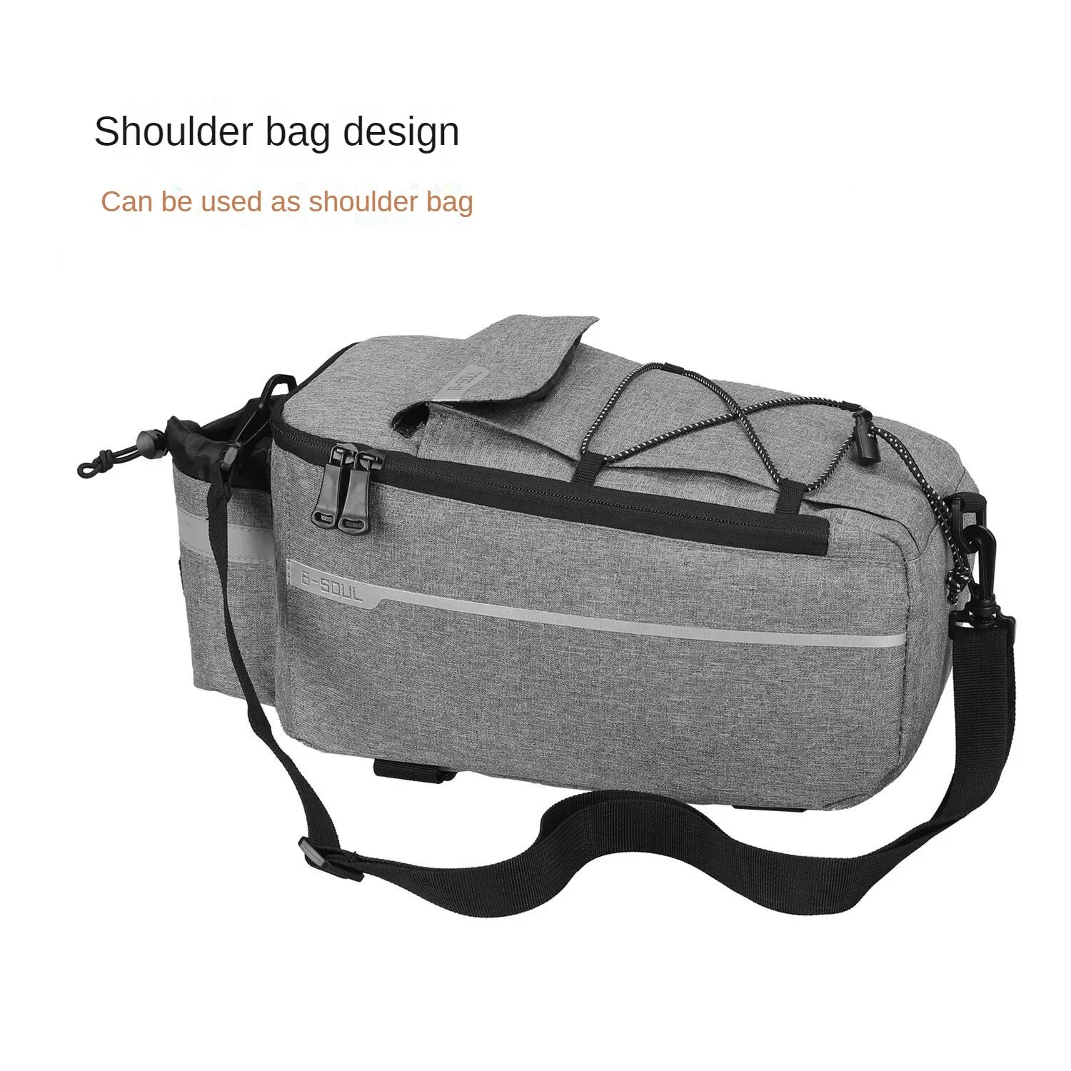 13L Bicycle Carrier Bag Bike Rear Basket Waterproof Pannier Trunk Bags Back Rack Rear Seat Bag Cycling Luggage Shoulder Handbag