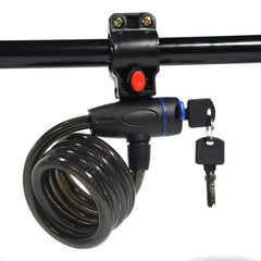 Bike Cable Lock with 2 Keys - Anti-Theft Steel Wire Security Lock for Bicycle Mountain  Bike  Road  Bike  Scooter