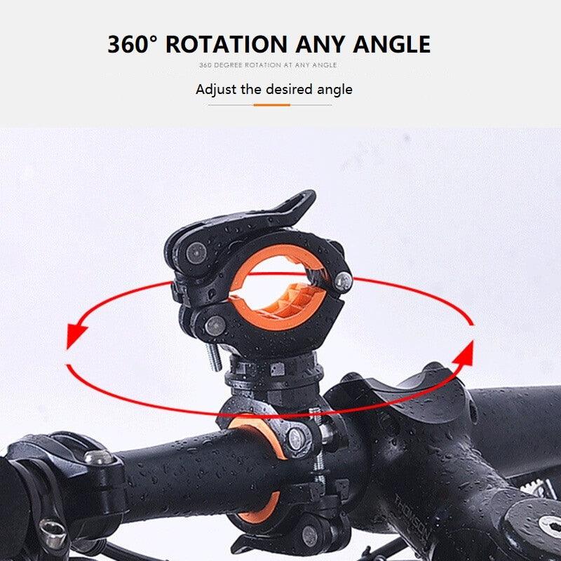 Bicycle Light Bracket Bike Lamp Holder LED Torch Headlight Pump Stand Quick Release Mount 360 Degree Rotatable - Pogo Cycles