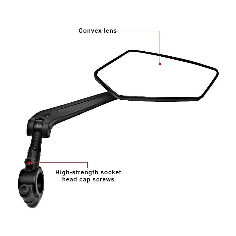 Bicycle Rear View Mirror Reflector/ Adjustable - Pogo Cycles