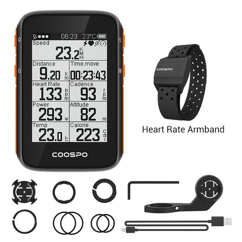 COOSPO BC200 Wireless Bicycle Computer GPS Bike Speedometer Cycling Odometer 2.6in Bluetooth5.0 ANT+ APP Sync Slope Altitude - Pogo Cycles