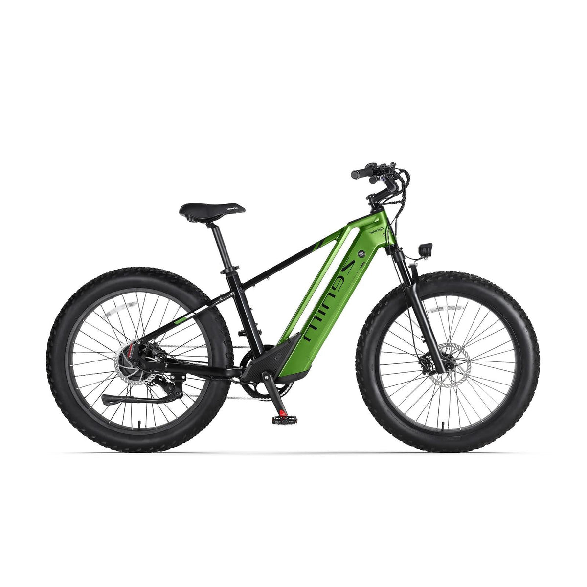 Green Cyrusher Zenith electric bike on a white background