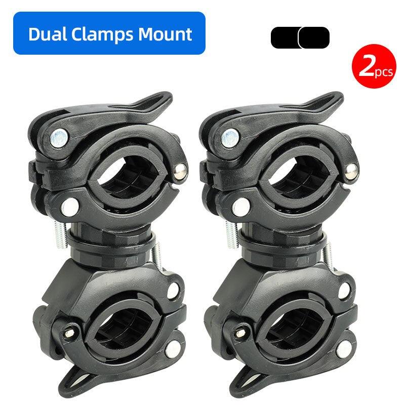 Deemount Bicycle Light Bracket Bike Lamp Holder LED Torch Headlight Pump Stand Quick Release Mount 360 Degree Rotatable HLD-211 - Pogo Cycles