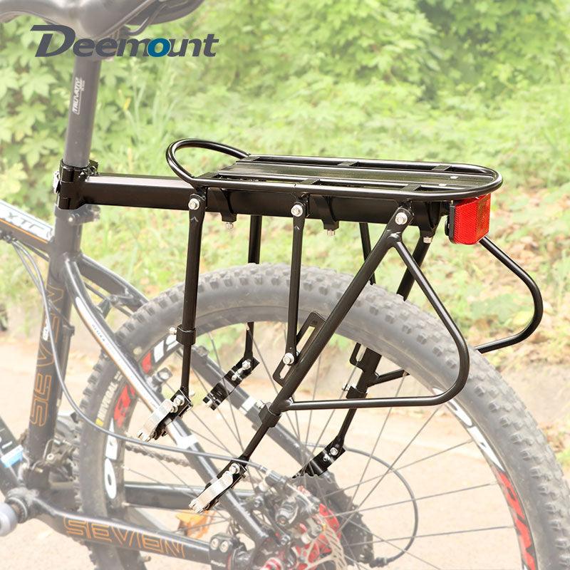 Deemount Heavy Duty Bicycle Luggage Carrier Rear Cargo Rack Stand 24-29'' Bike Trunk 100 KGS Load Fit 4.0 ‘’ Fat Bike Tire - Pogo Cycles