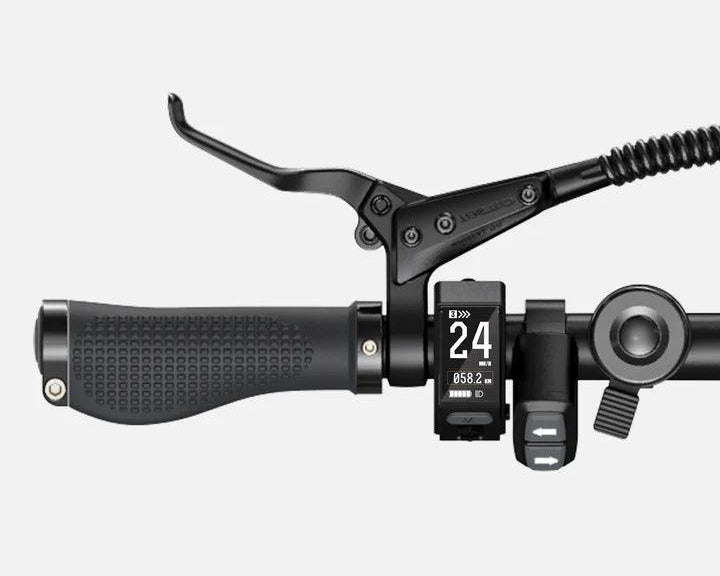 Handle view of ENGWE P20 Electric Bike  on a white background
