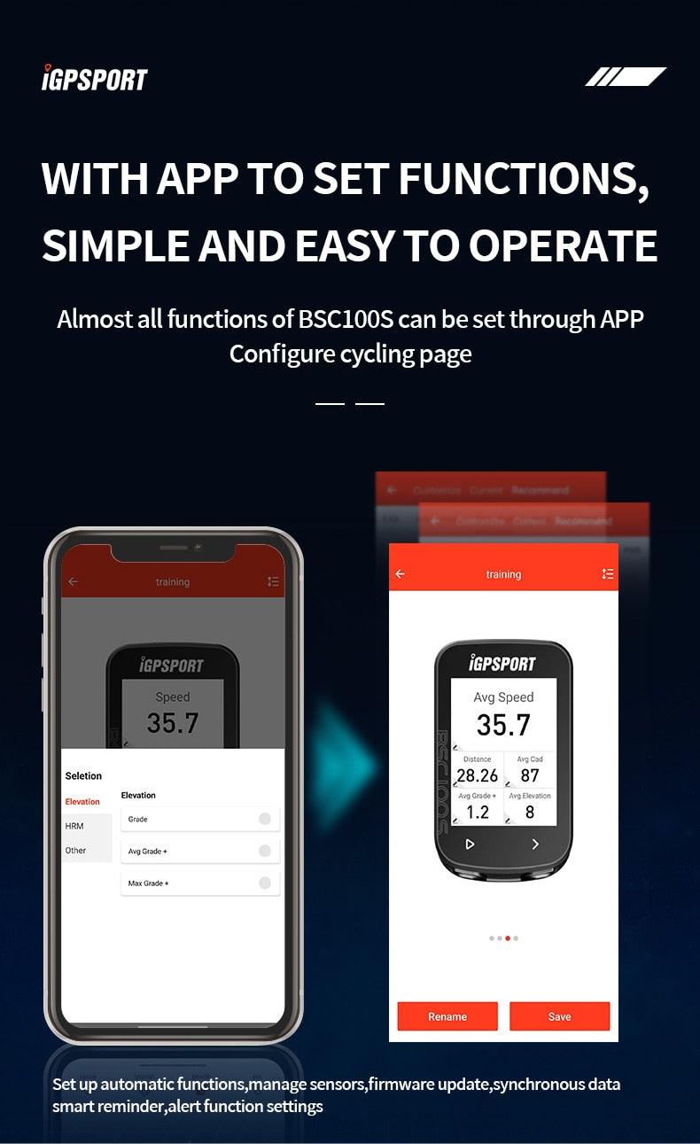 IGPSPORT GPS BSC100S 100S Store Cycle bike Computer Wireless Speedometer Bicycle Digital Stopwatch Cycling Odometer - Pogo Cycles