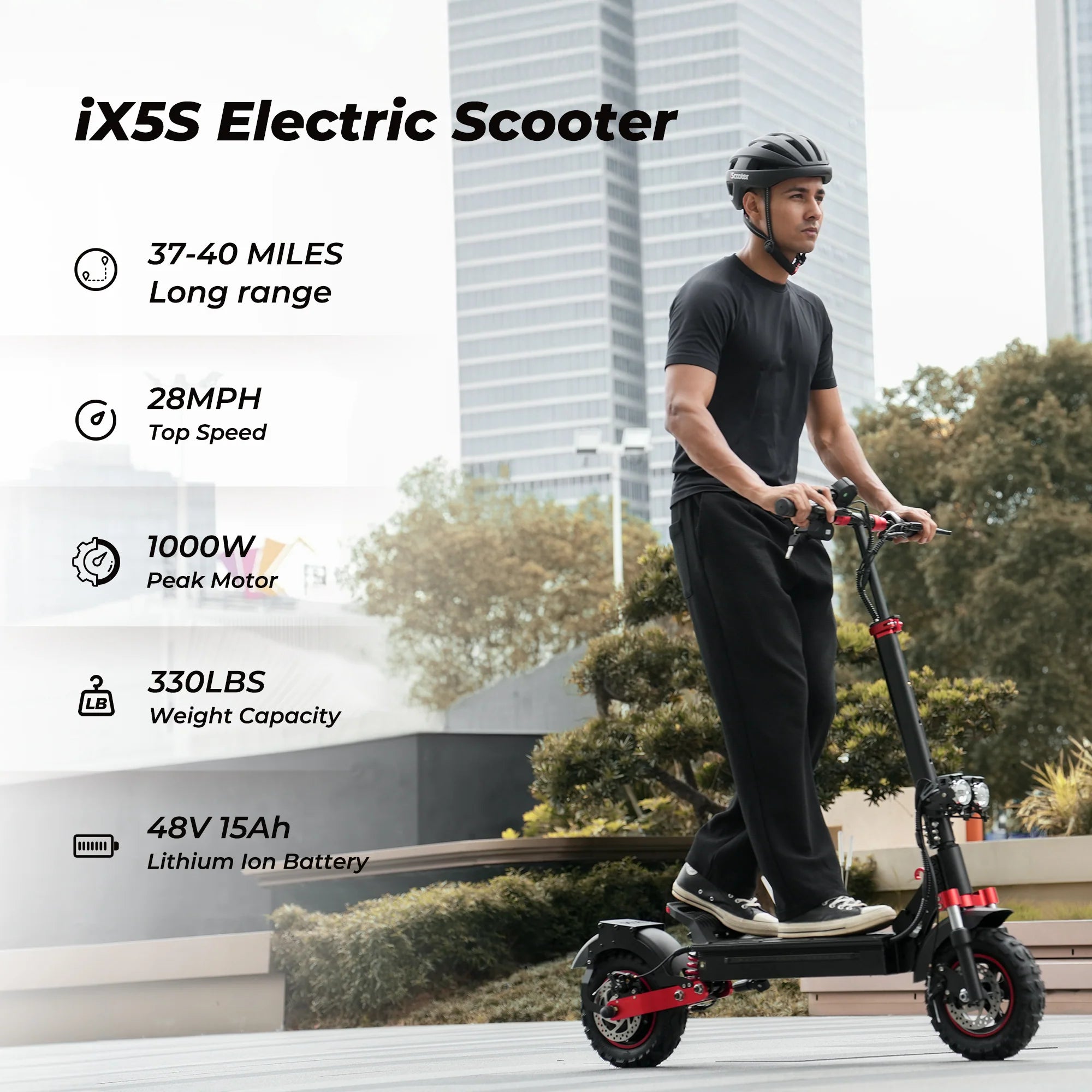 iScooter iX5S 1000W Off-Road Electric Scooter - Pogo Cycles