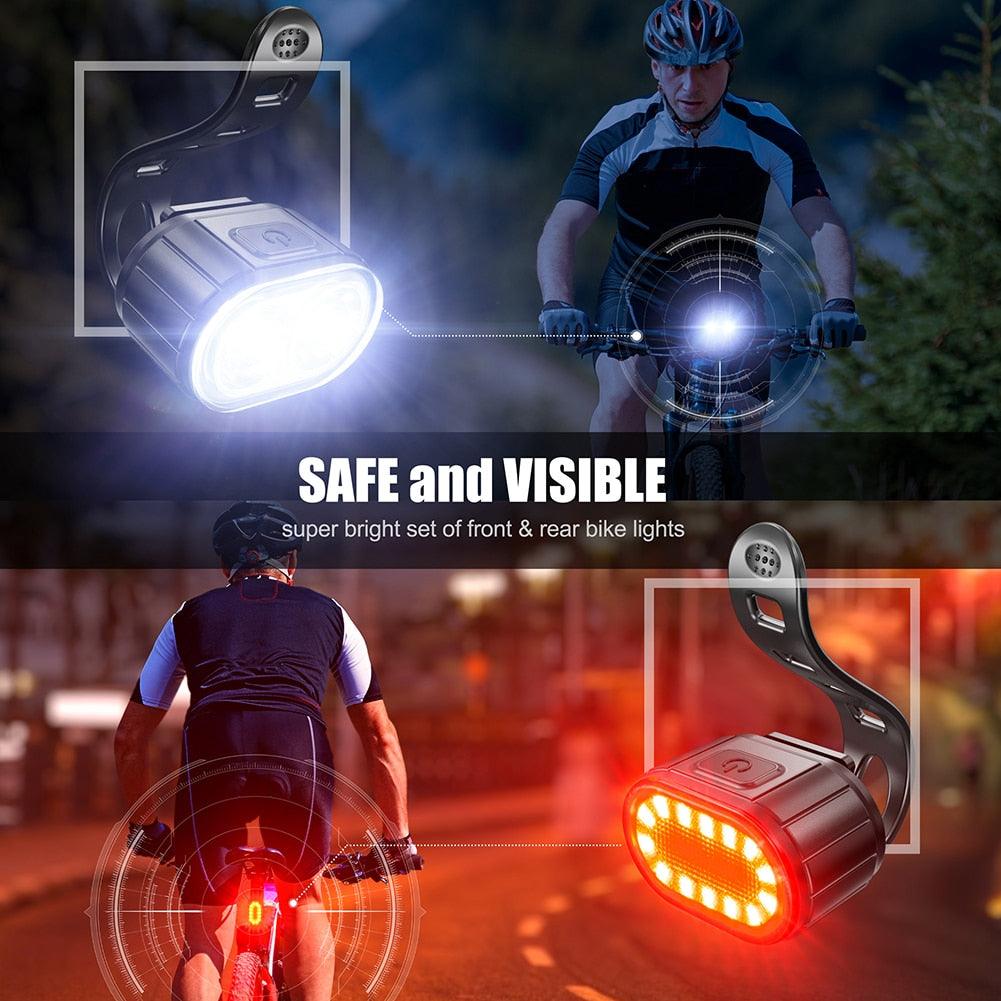 LED Bike Taillight Bicycle Front Rear Light USB Rechargeable Safety Warning Bike Headlight Lamp Safety Bicicleta Для Велосипеда - Pogo Cycles