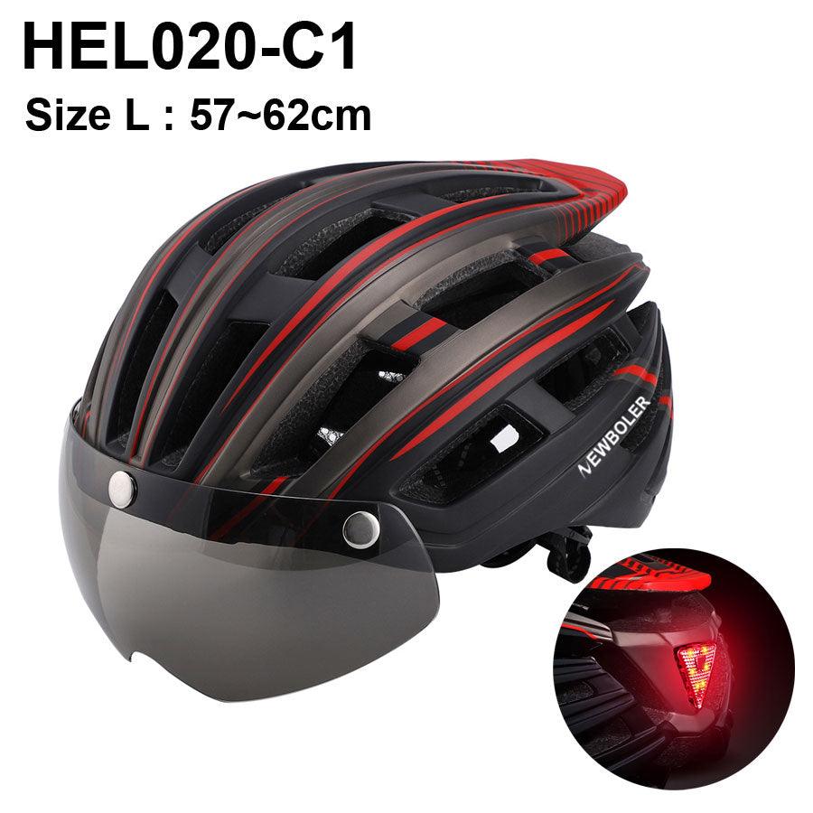 NEWBOLER Cycling Helmet Man Women LED Light Helmet Road Mountain Bike Helmet Lens For Riding Bicycle Sports Skateboard Scooter - Pogo Cycles