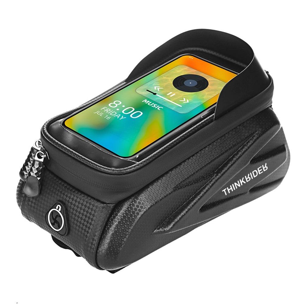 ThinkRider Bike Bag 2L Frame Front Tube Cycling Bag Bicycle Waterproof Phone Case Holder 7 Inches Touchscreen Bag Accessories - Pogo Cycles