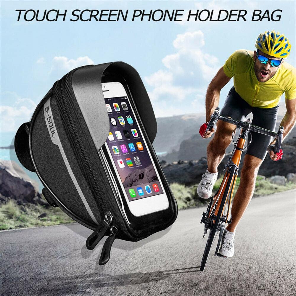 Waterproof Bicycle Bag Frame Front Top Tube Bike Bag Handlebar Mtb Touch Screen Cycling Bag Phone Holder Bicycle Accessories - Pogo Cycles