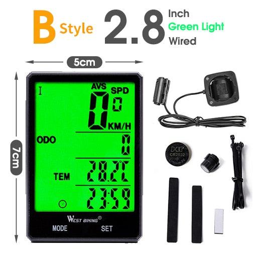 WEST BIKING Bicycle Cycling Computer Wireless Wired Waterproof digital Bike Speedometer Odometer - Pogo Cycles