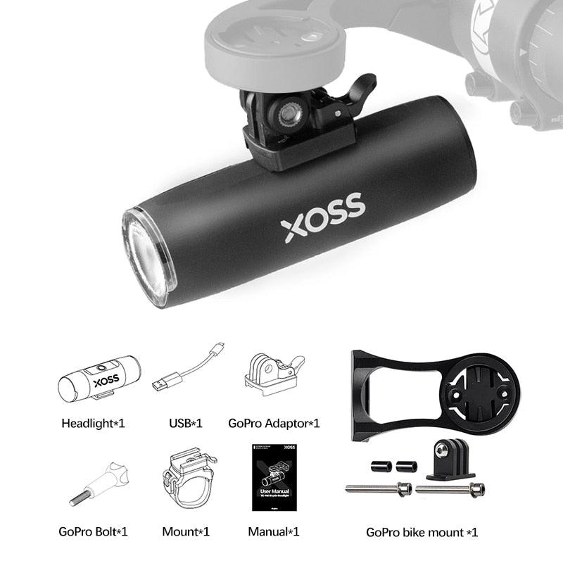 XOSS XL-400 Bicycle Headlight Waterproof Bike Light USB Rechargeable MTB Front Lamp 400Lumen Bicycle Flashlight Lamp Accessories - Pogo Cycles