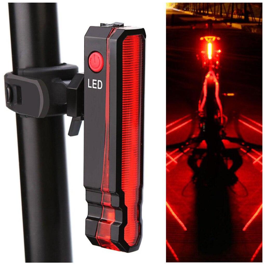 Bike Rear Light Laser Line Warning Lamp Waterproof Seatpost LED Light USB Rechargeable MTB Road Bicycle Taillight - Pogo Cycles